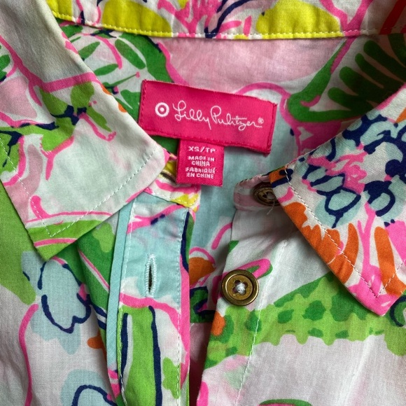 Lilly Pulitzer for Target Shirt Nosey Posey XS - Picture 3 of 6